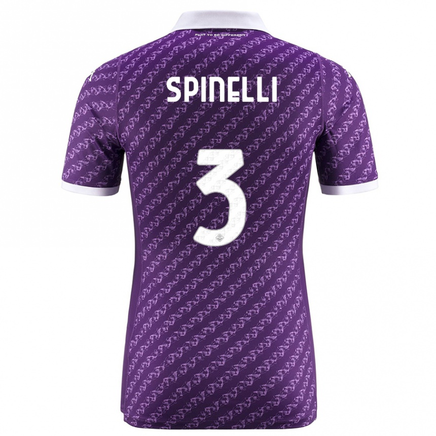 Herren Fußball Giorgia Spinelli #3 Violett Heimtrikot Trikot 2023/24 T-Shirt Luxemburg