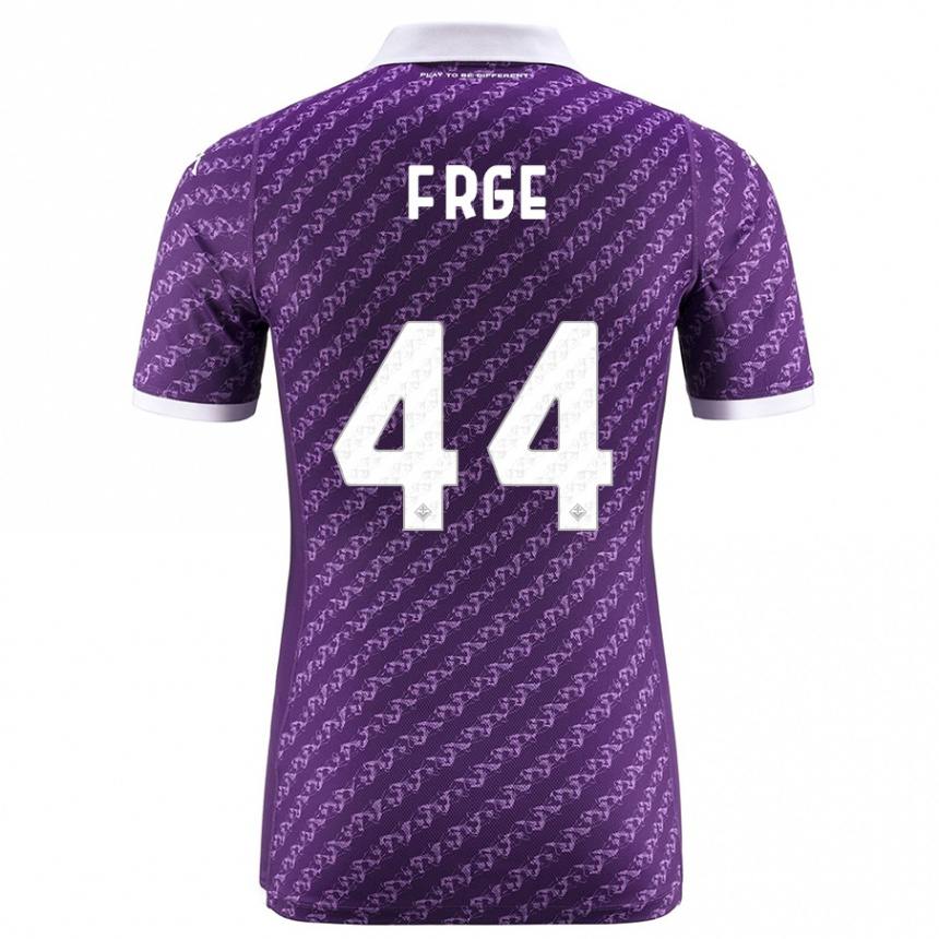 Herren Fußball Emma Færge #44 Violett Heimtrikot Trikot 2023/24 T-Shirt Luxemburg