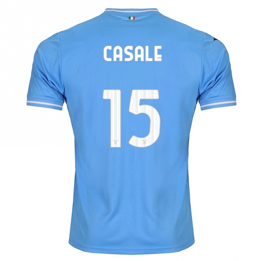 Herren Fußball Nicolò Casale #15 Blau Heimtrikot Trikot 2023/24 T-Shirt Luxemburg