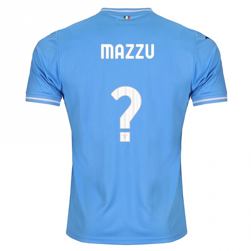 Herren Fußball Domenico Mazzù #0 Blau Heimtrikot Trikot 2023/24 T-Shirt Luxemburg