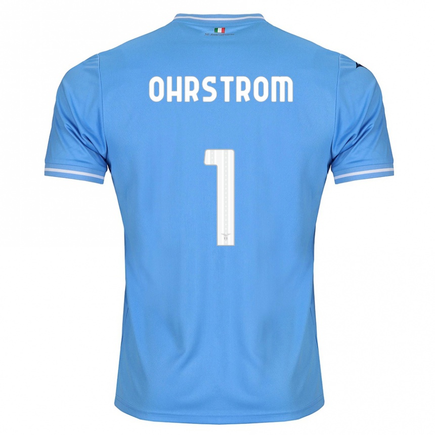 Herren Fußball Stephanie Ohrstrom #1 Blau Heimtrikot Trikot 2023/24 T-Shirt Luxemburg