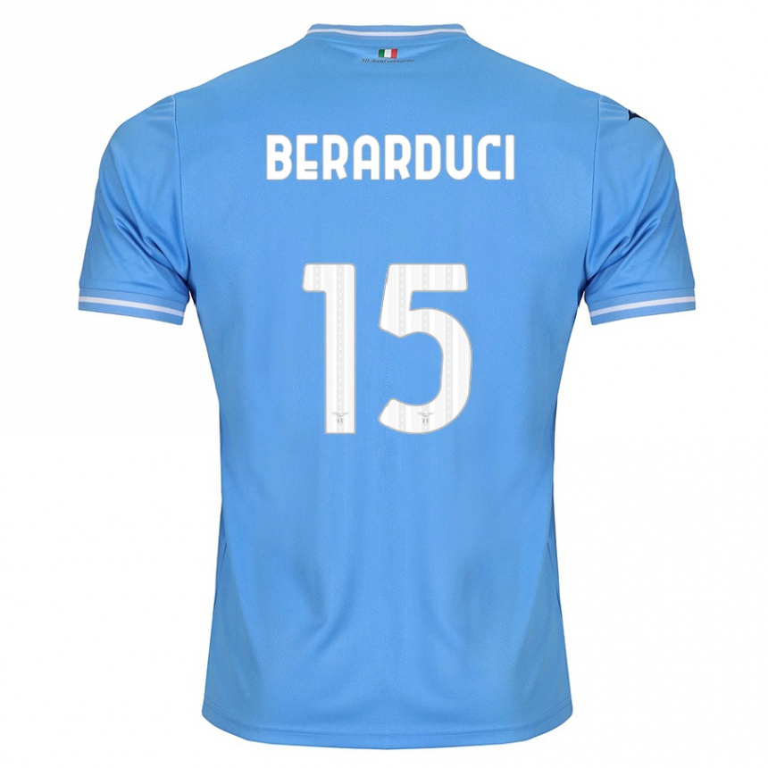 Herren Fußball Martina Berarduci #15 Blau Heimtrikot Trikot 2023/24 T-Shirt Luxemburg