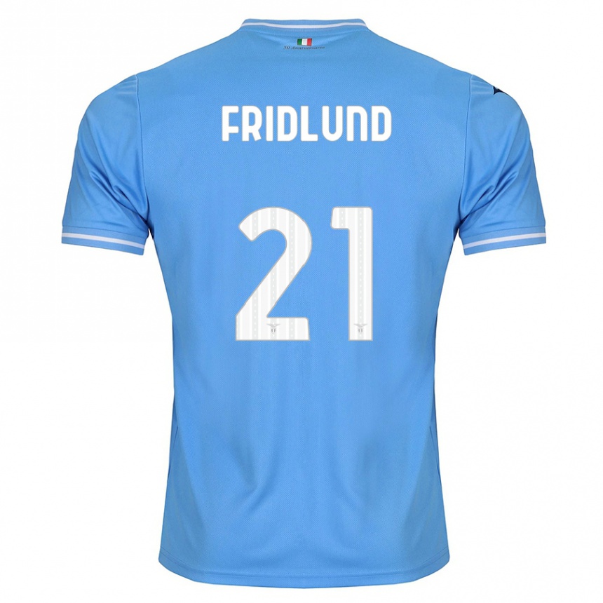 Herren Fußball Johanne Fridlund #21 Blau Heimtrikot Trikot 2023/24 T-Shirt Luxemburg