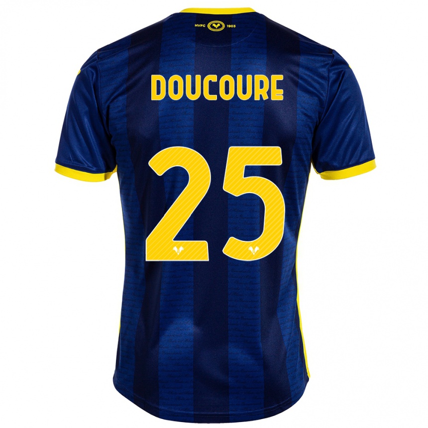 Herren Fußball Mamedi Doucouré #25 Marine Heimtrikot Trikot 2023/24 T-Shirt Luxemburg