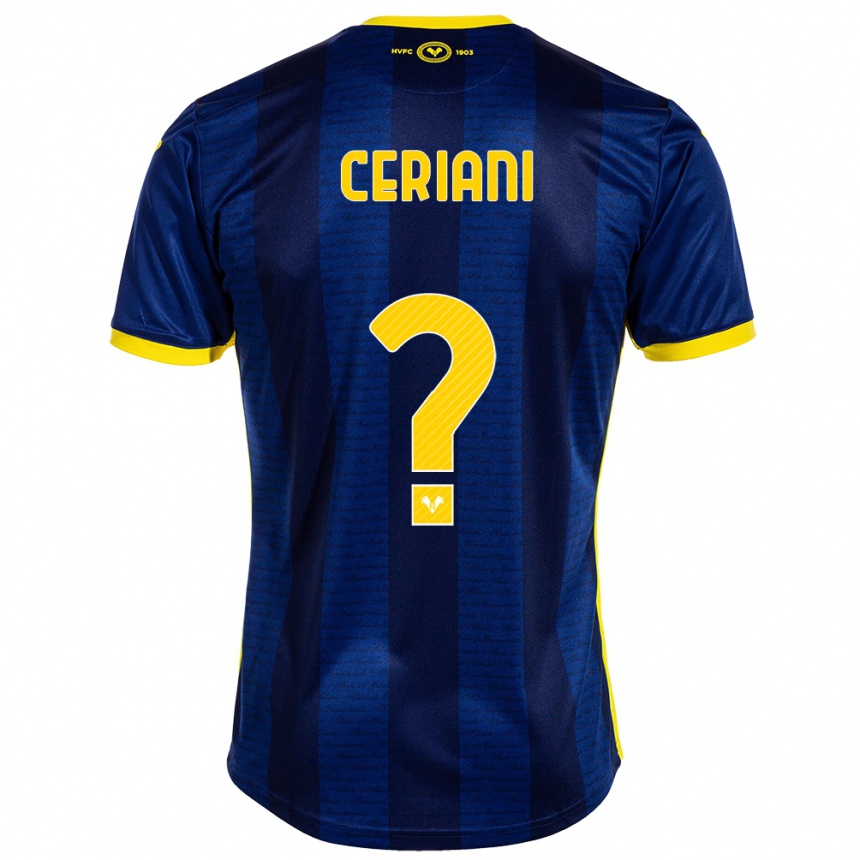 Herren Fußball Filippo Ceriani #0 Marine Heimtrikot Trikot 2023/24 T-Shirt Luxemburg