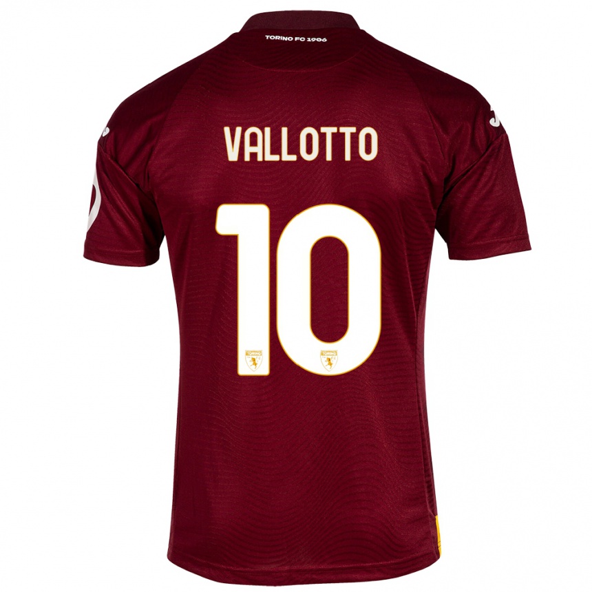 Herren Fußball Greta Vallotto #10 Dunkelrot Heimtrikot Trikot 2023/24 T-Shirt Luxemburg