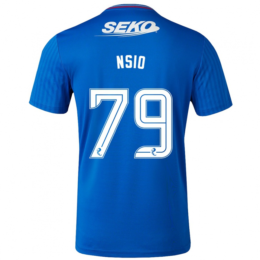 Herren Fußball Paul Nsio #79 Blau Heimtrikot Trikot 2023/24 T-Shirt Luxemburg