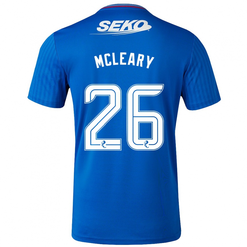 Herren Fußball Jodi Mcleary #26 Blau Heimtrikot Trikot 2023/24 T-Shirt Luxemburg