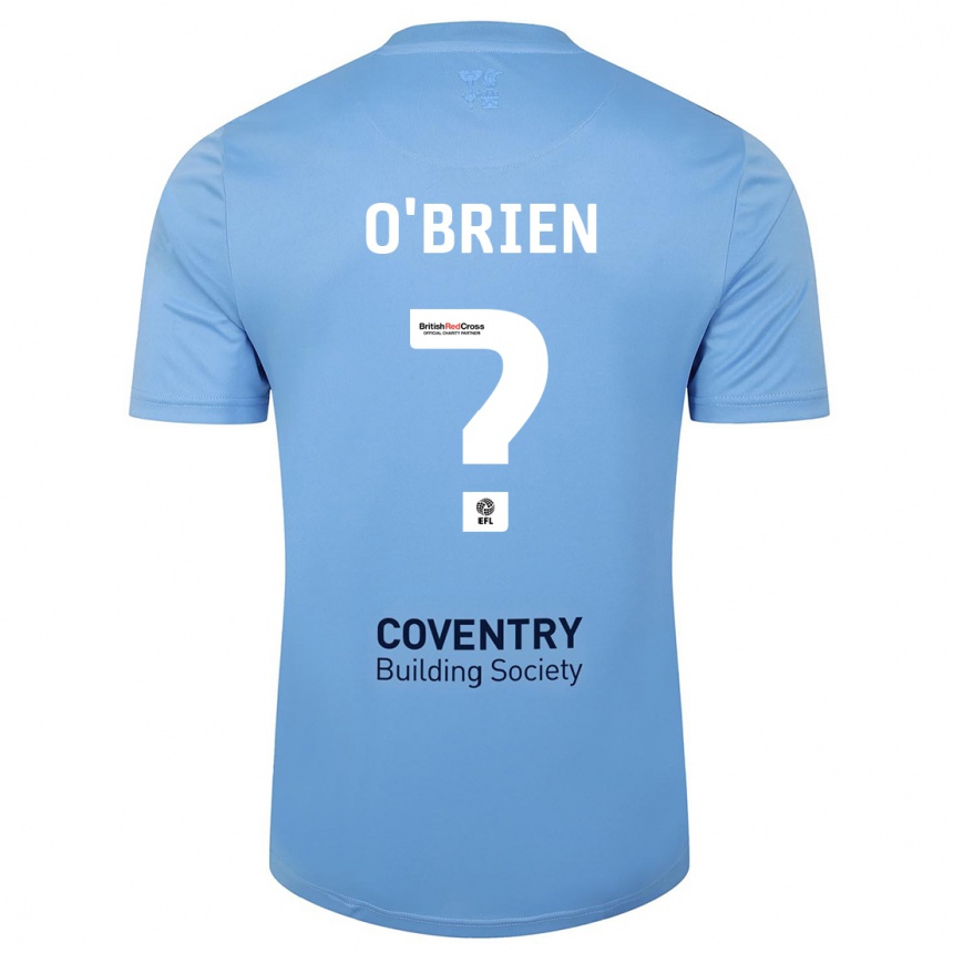 Herren Fußball Fionn O'brien #0 Himmelblau Heimtrikot Trikot 2023/24 T-Shirt Luxemburg