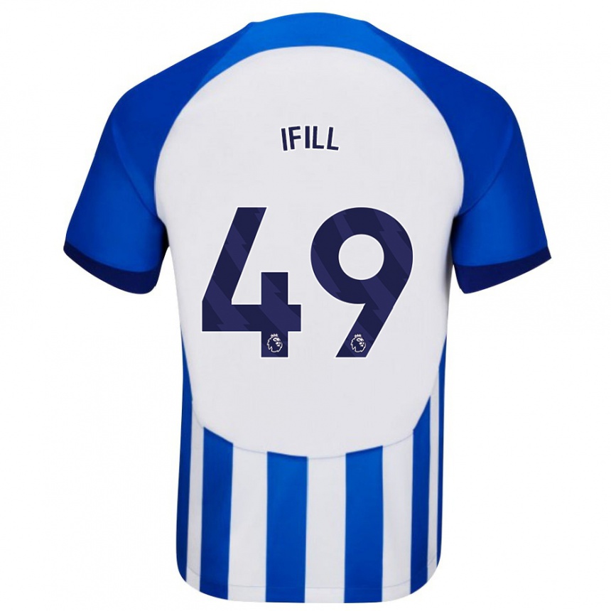 Herren Fußball Marcus Ifill #49 Blau Heimtrikot Trikot 2023/24 T-Shirt Luxemburg