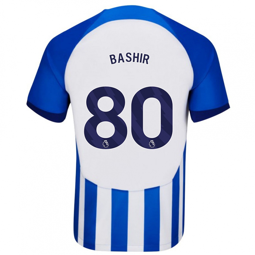 Herren Fußball Sahil Bashir #80 Blau Heimtrikot Trikot 2023/24 T-Shirt Luxemburg