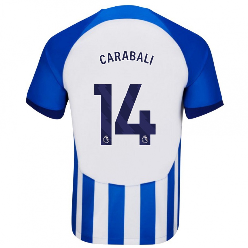 Herren Fußball Jorelyn Andrea Carabalí Martínez #14 Blau Heimtrikot Trikot 2023/24 T-Shirt Luxemburg