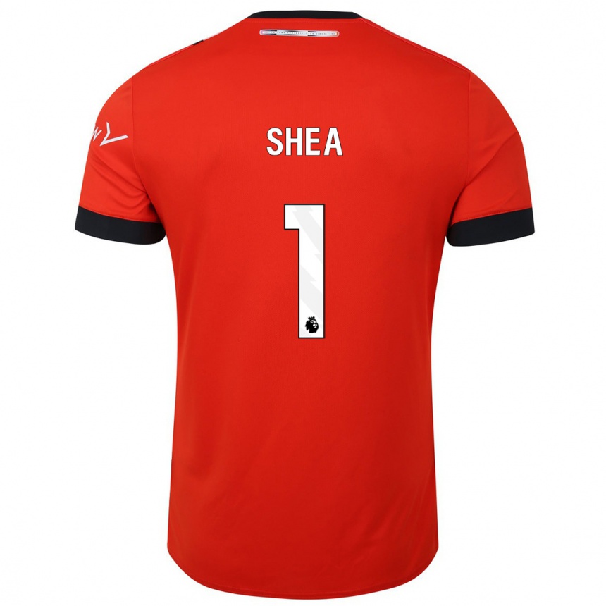 Herren Fußball James Shea #1 Rot Heimtrikot Trikot 2023/24 T-Shirt Luxemburg