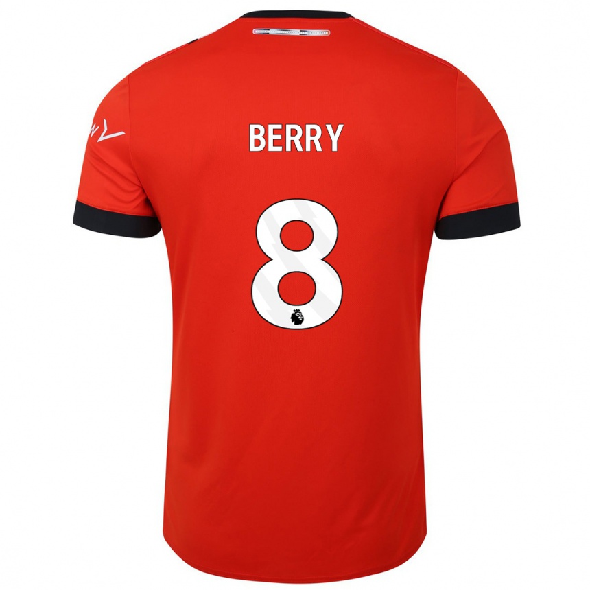 Herren Fußball Luke Berry #8 Rot Heimtrikot Trikot 2023/24 T-Shirt Luxemburg