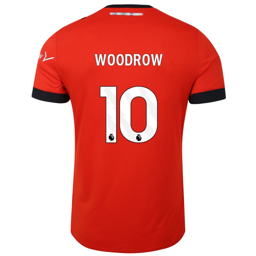 Herren Fußball Cauley Woodrow #10 Rot Heimtrikot Trikot 2023/24 T-Shirt Luxemburg