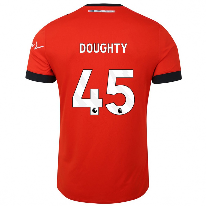 Herren Fußball Alfie Doughty #45 Rot Heimtrikot Trikot 2023/24 T-Shirt Luxemburg