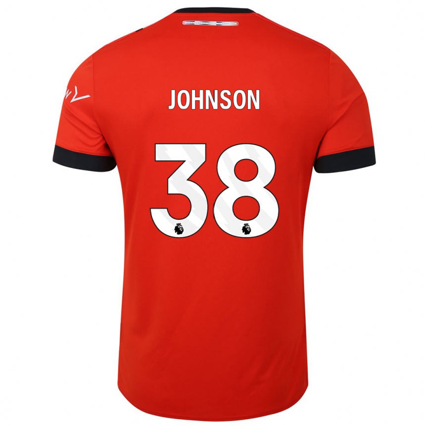 Herren Fußball Joe Johnson #38 Rot Heimtrikot Trikot 2023/24 T-Shirt Luxemburg