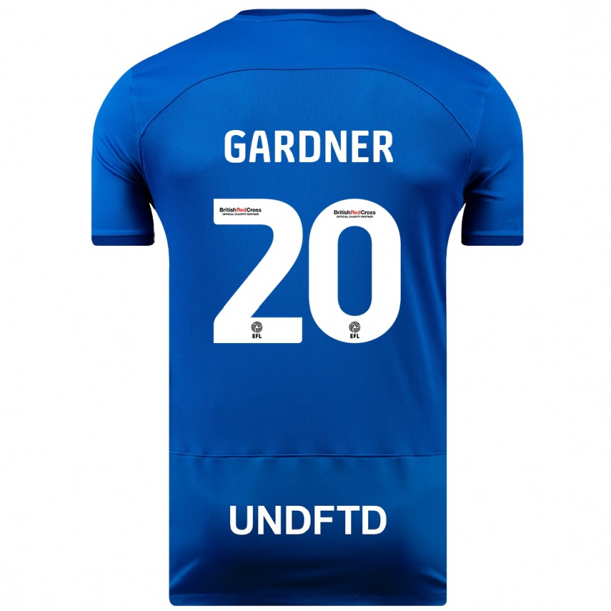 Herren Fußball Gary Gardner #20 Blau Heimtrikot Trikot 2023/24 T-Shirt Luxemburg