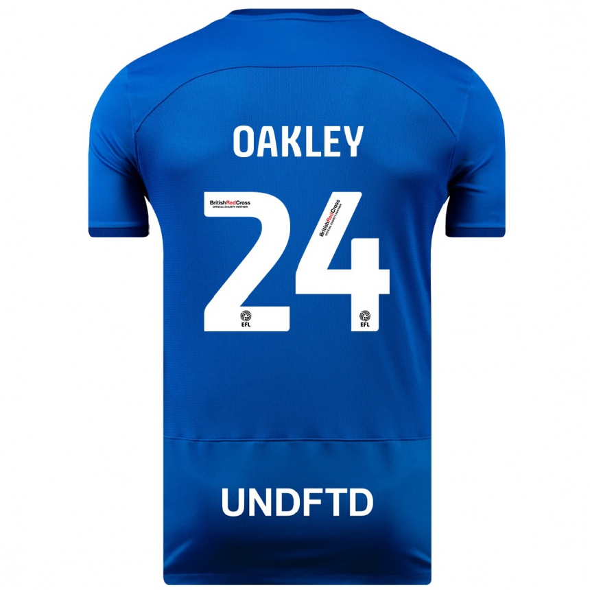 Herren Fußball Marcel Oakley #24 Blau Heimtrikot Trikot 2023/24 T-Shirt Luxemburg