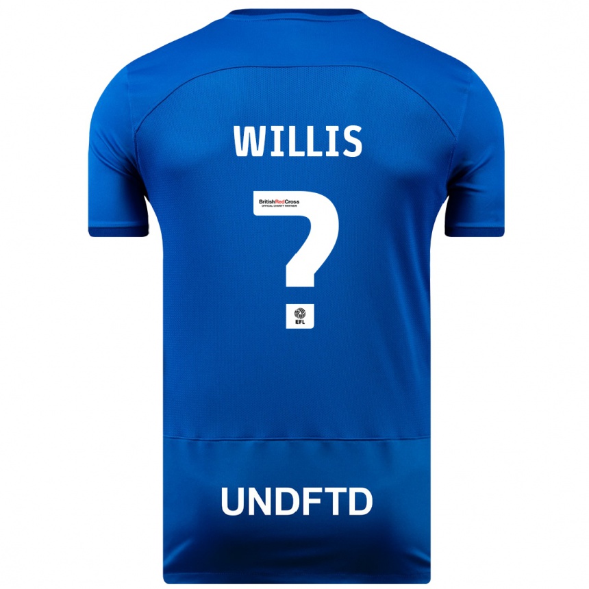 Herren Fußball Zach Willis #0 Blau Heimtrikot Trikot 2023/24 T-Shirt Luxemburg