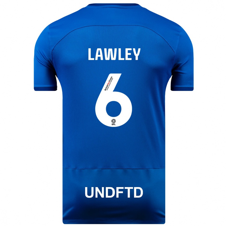 Herren Fußball Gemma Lawley #6 Blau Heimtrikot Trikot 2023/24 T-Shirt Luxemburg