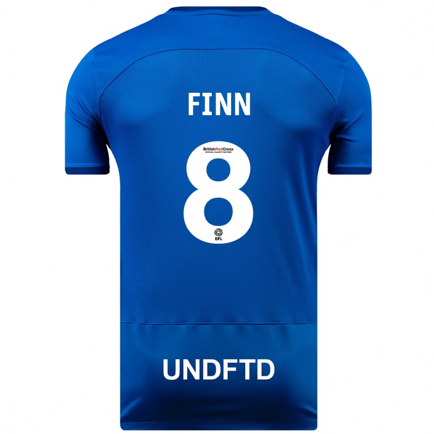 Herren Fußball Jamie Finn #8 Blau Heimtrikot Trikot 2023/24 T-Shirt Luxemburg