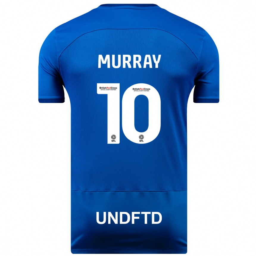 Herren Fußball Christie Murray #10 Blau Heimtrikot Trikot 2023/24 T-Shirt Luxemburg