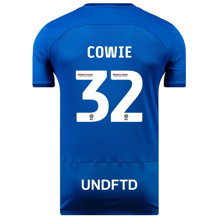 Herren Fußball Abbie Cowie #32 Blau Heimtrikot Trikot 2023/24 T-Shirt Luxemburg