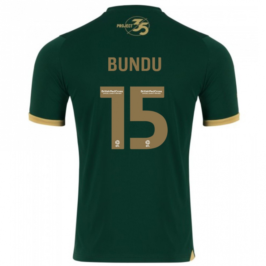 Herren Fußball Mustapha Bundu #15 Grün Heimtrikot Trikot 2023/24 T-Shirt Luxemburg