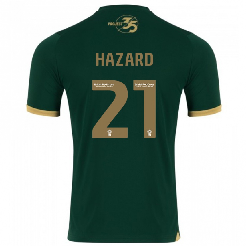 Herren Fußball Conor Hazard #21 Grün Heimtrikot Trikot 2023/24 T-Shirt Luxemburg