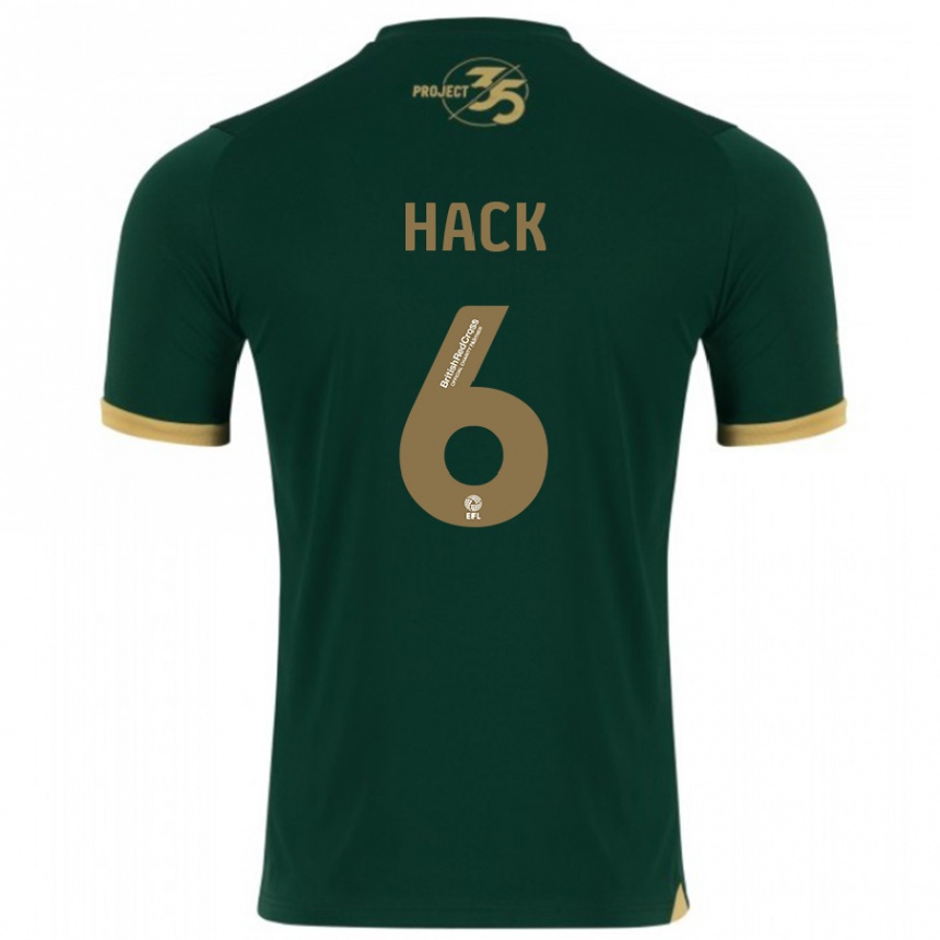 Herren Fußball Lucy Hack #6 Grün Heimtrikot Trikot 2023/24 T-Shirt Luxemburg