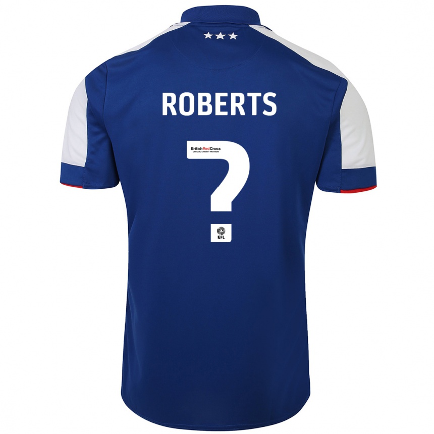 Herren Fußball Mathaeus Roberts #0 Blau Heimtrikot Trikot 2023/24 T-Shirt Luxemburg