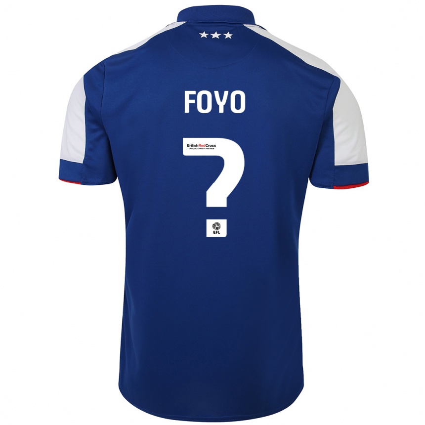 Herren Fußball Osman Foyo #0 Blau Heimtrikot Trikot 2023/24 T-Shirt Luxemburg