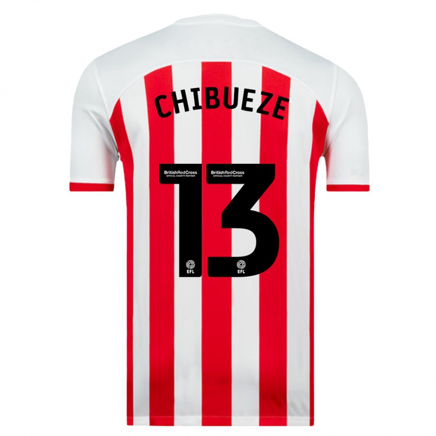 Herren Fußball Kelechi Chibueze #13 Weiß Heimtrikot Trikot 2023/24 T-Shirt Luxemburg