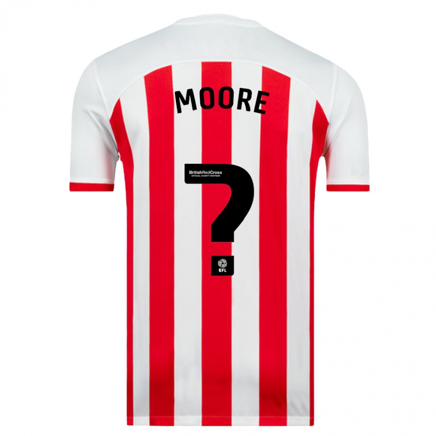 Herren Fußball Ethan Moore #0 Weiß Heimtrikot Trikot 2023/24 T-Shirt Luxemburg