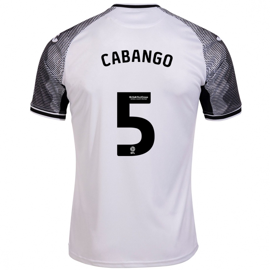 Herren Fußball Ben Cabango #5 Weiß Heimtrikot Trikot 2023/24 T-Shirt Luxemburg