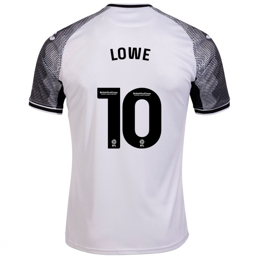 Herren Fußball Jamal Lowe #10 Weiß Heimtrikot Trikot 2023/24 T-Shirt Luxemburg