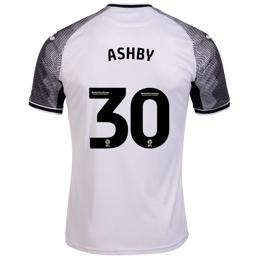 Herren Fußball Harrison Ashby #30 Weiß Heimtrikot Trikot 2023/24 T-Shirt Luxemburg