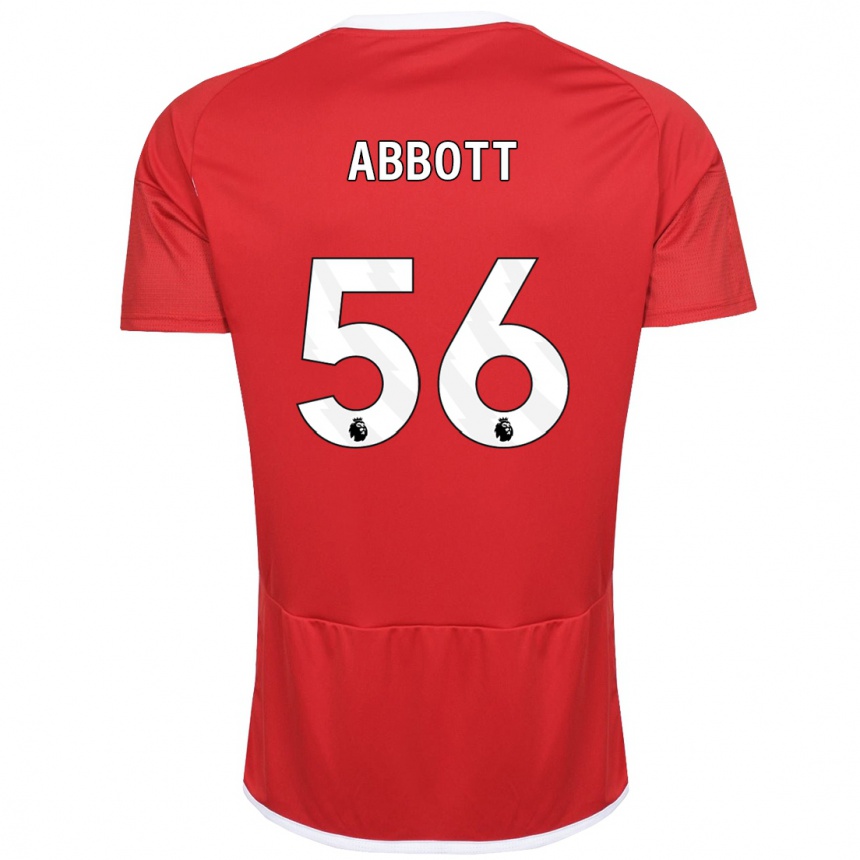 Herren Fußball Zach Abbott #56 Rot Heimtrikot Trikot 2023/24 T-Shirt Luxemburg