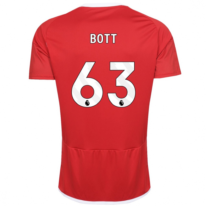 Herren Fußball Aaron Bott #63 Rot Heimtrikot Trikot 2023/24 T-Shirt Luxemburg