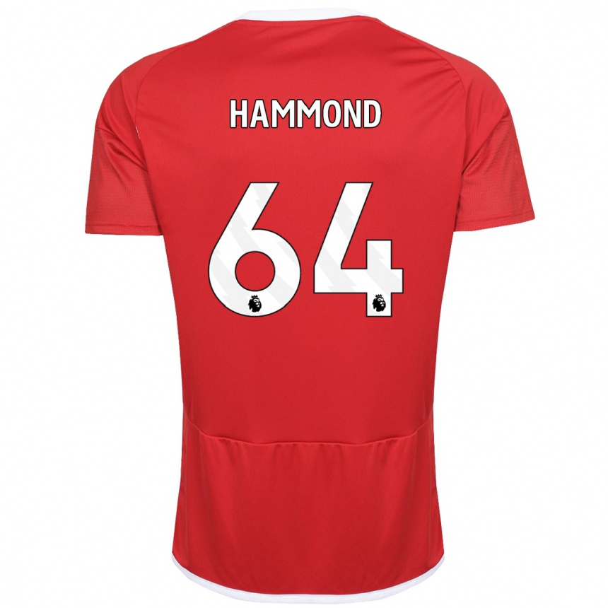 Herren Fußball Ben Hammond #64 Rot Heimtrikot Trikot 2023/24 T-Shirt Luxemburg