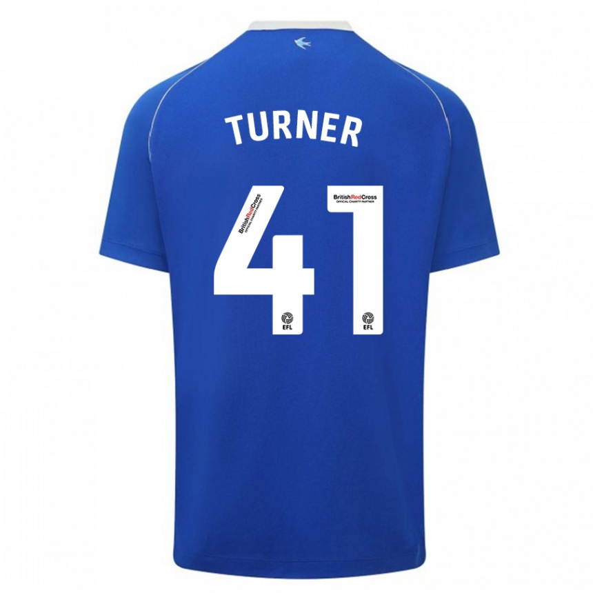 Herren Fußball Matthew Turner #41 Blau Heimtrikot Trikot 2023/24 T-Shirt Luxemburg