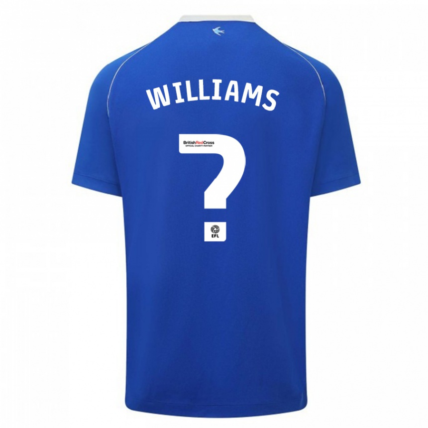 Herren Fußball Noah Williams #0 Blau Heimtrikot Trikot 2023/24 T-Shirt Luxemburg