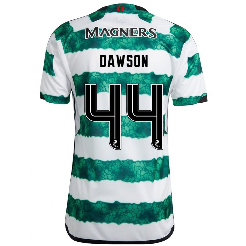 Herren Fußball Joey Dawson #44 Grün Heimtrikot Trikot 2023/24 T-Shirt Luxemburg