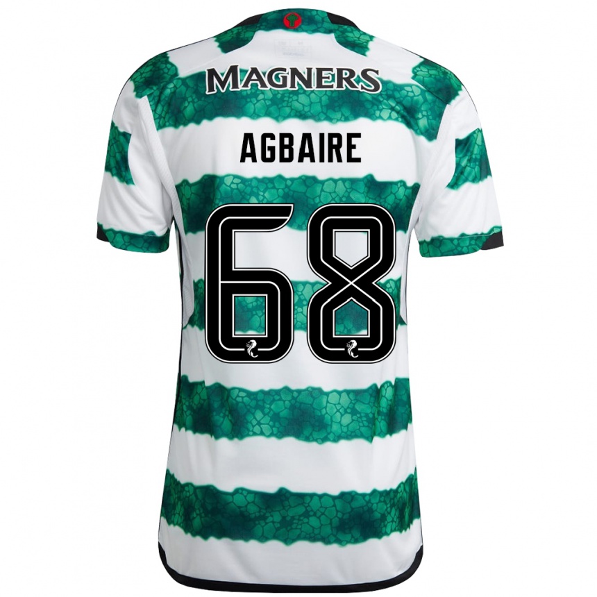Herren Fußball Lenny Agbaire #68 Grün Heimtrikot Trikot 2023/24 T-Shirt Luxemburg