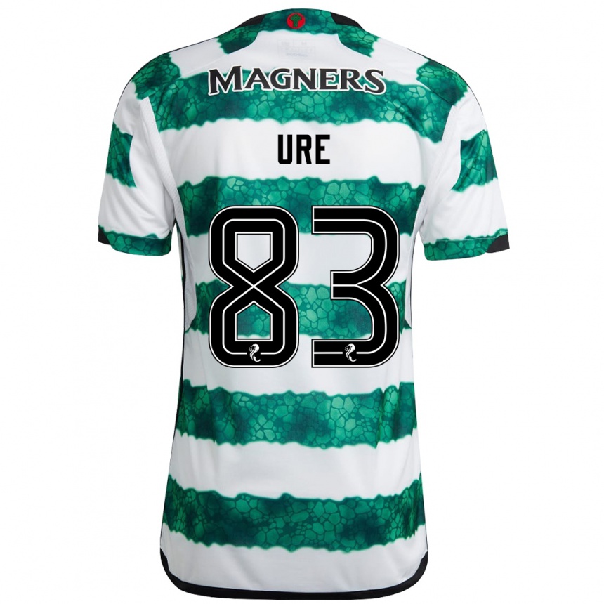 Herren Fußball Kyle Ure #83 Grün Heimtrikot Trikot 2023/24 T-Shirt Luxemburg