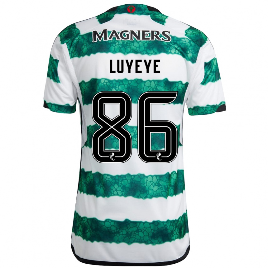 Herren Fußball Benny-Jackson Luyeye #86 Grün Heimtrikot Trikot 2023/24 T-Shirt Luxemburg