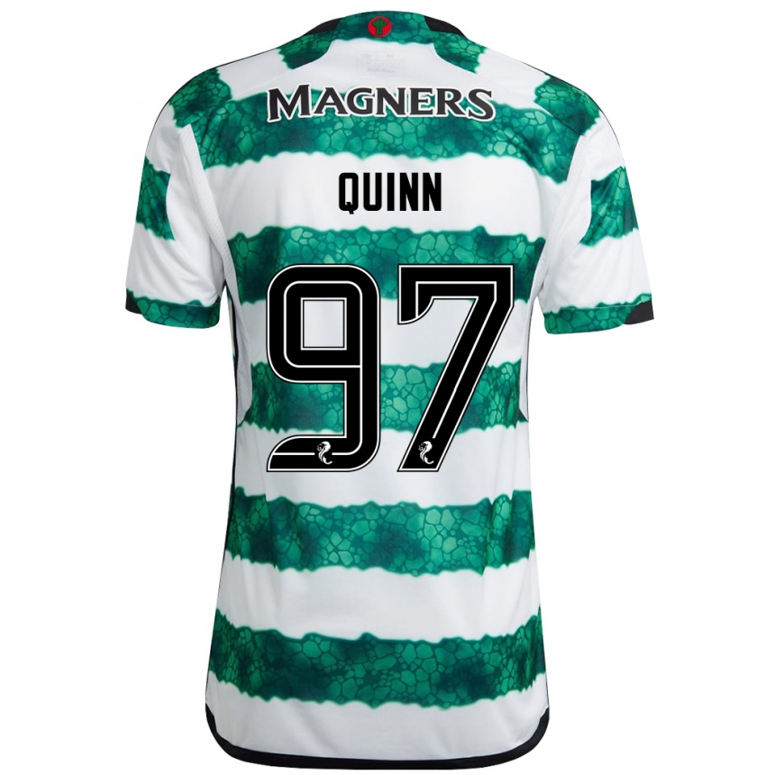 Herren Fußball Ben Quinn #97 Grün Heimtrikot Trikot 2023/24 T-Shirt Luxemburg