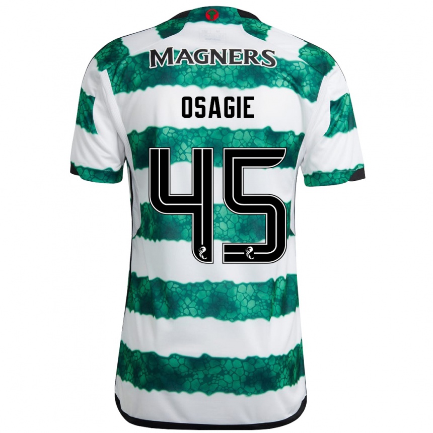 Herren Fußball Justin Osagie #45 Grün Heimtrikot Trikot 2023/24 T-Shirt Luxemburg