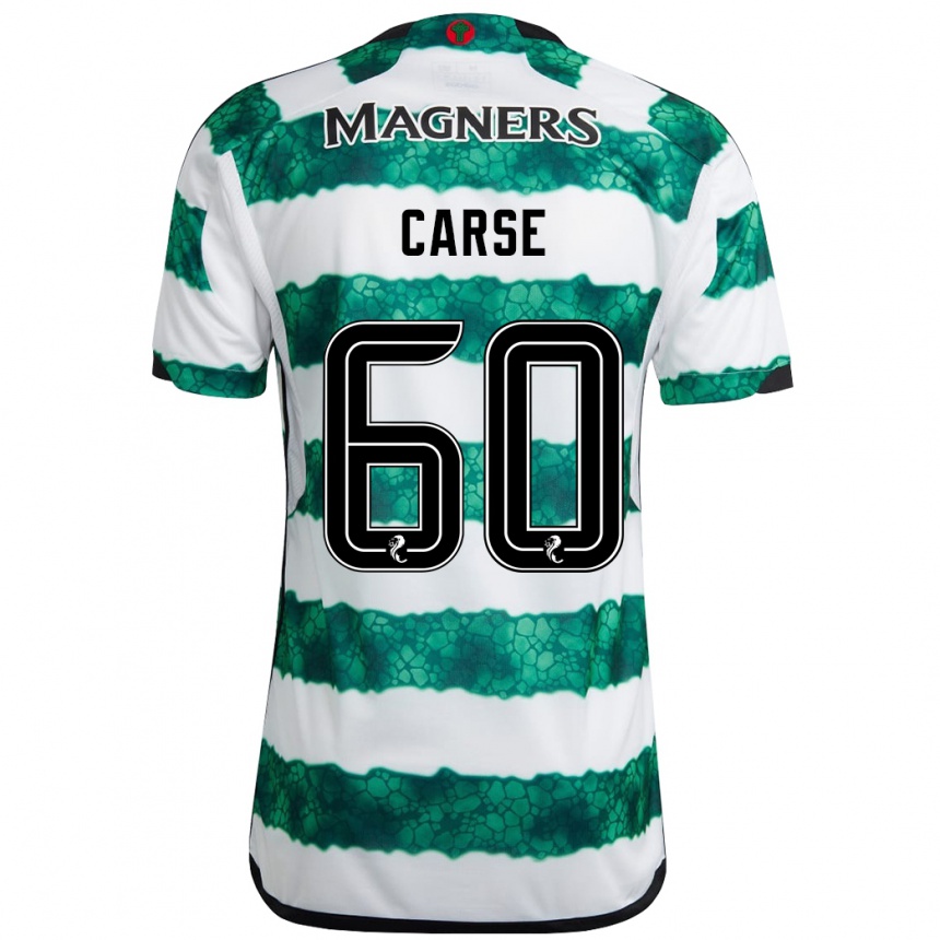 Herren Fußball Mackenzie Carse #60 Grün Heimtrikot Trikot 2023/24 T-Shirt Luxemburg